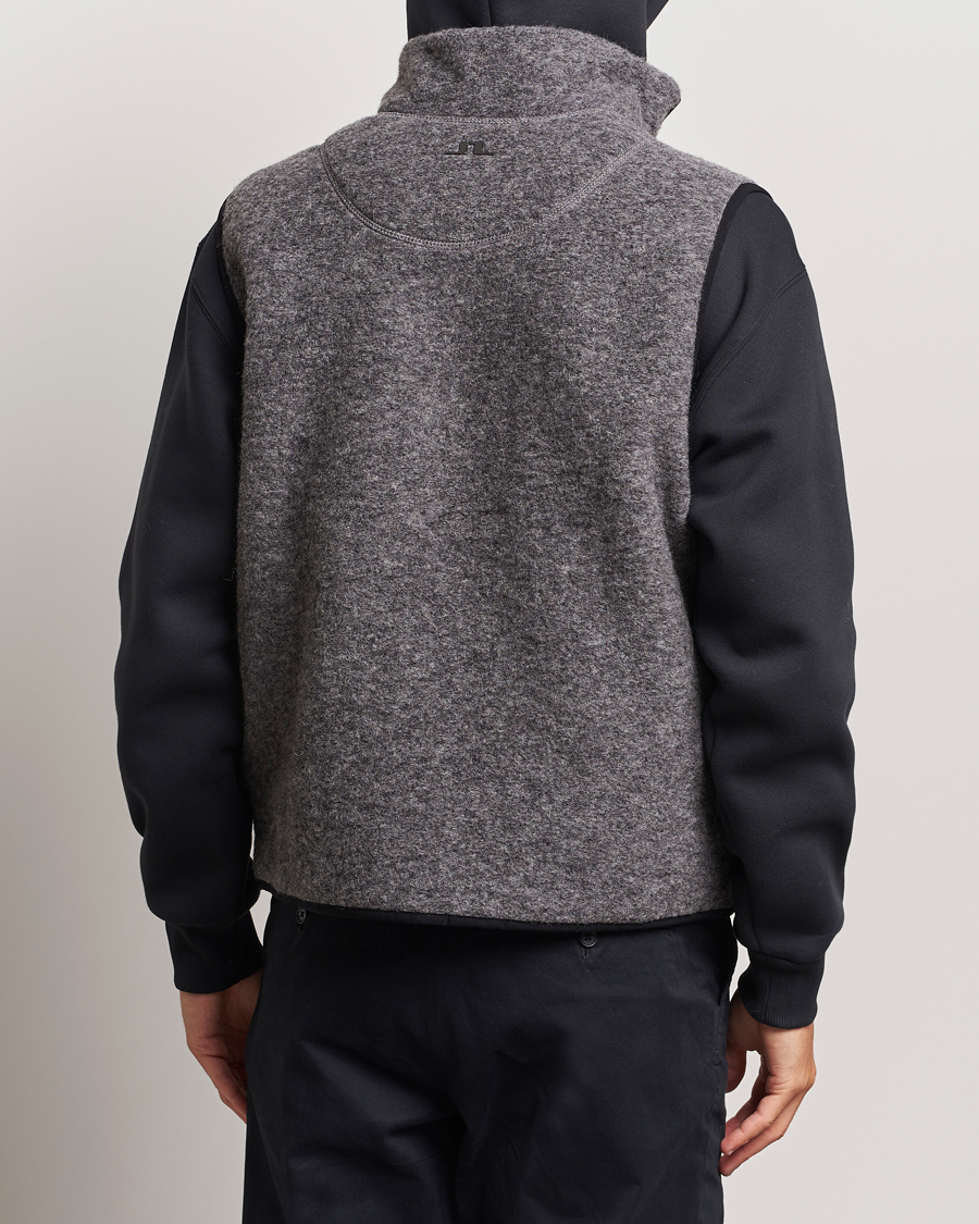 Herre | Vester | J.Lindeberg | Duncan Wool Fleece Vest Light Grey Melange