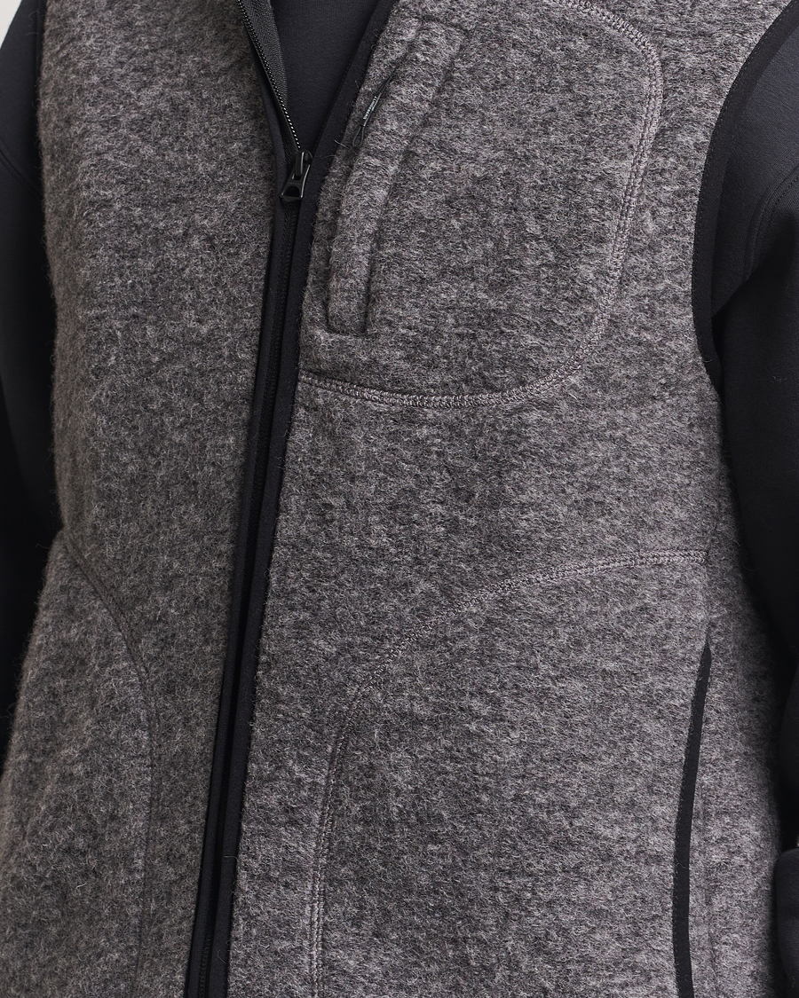 Herre | Vester | J.Lindeberg | Duncan Wool Fleece Vest Light Grey Melange