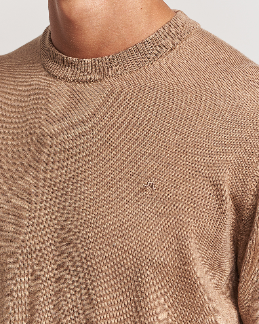 Herre | Gensere | J.Lindeberg | Keane Merino Crew Neck Sweater Tiger Brown