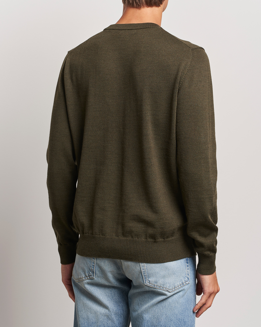 Herre | Gensere | J.Lindeberg | Keane Merino Crew Neck Sweater Forest Green