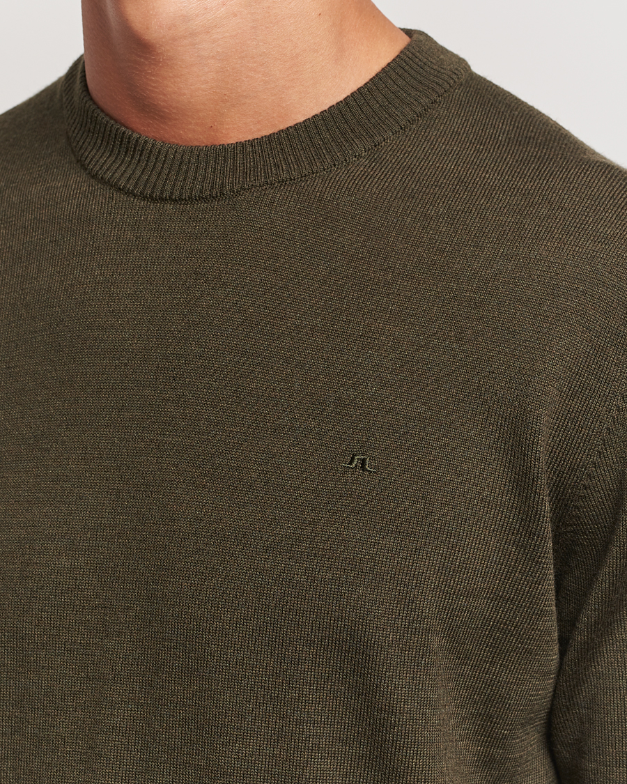 Herre | Gensere | J.Lindeberg | Keane Merino Crew Neck Sweater Forest Green