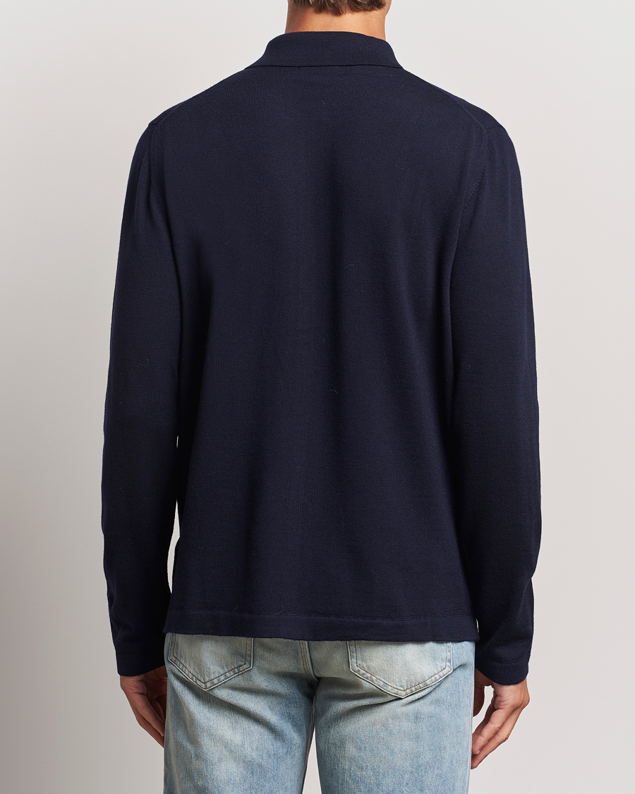 Herre | Gensere | J.Lindeberg | Kaleb Merino Zip Cardigan Navy