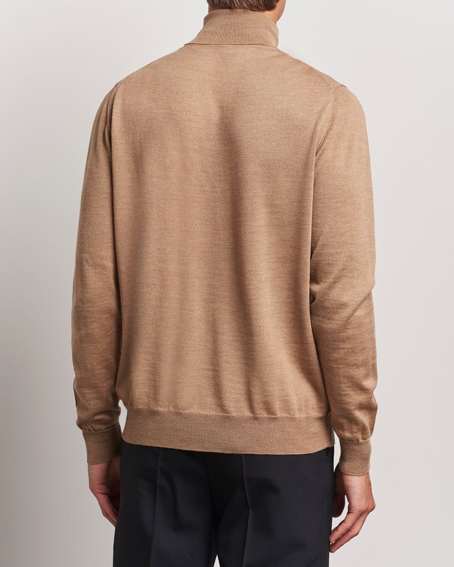 Herre | Gensere | J.Lindeberg | Kaden Merino Turtleneck Tiger Brown