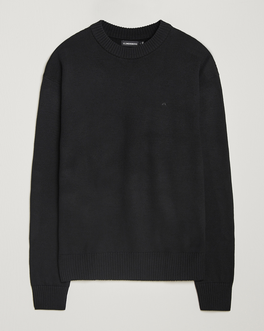 Herre | Gensere | J.Lindeberg | Kino Merino Crew Neck Black