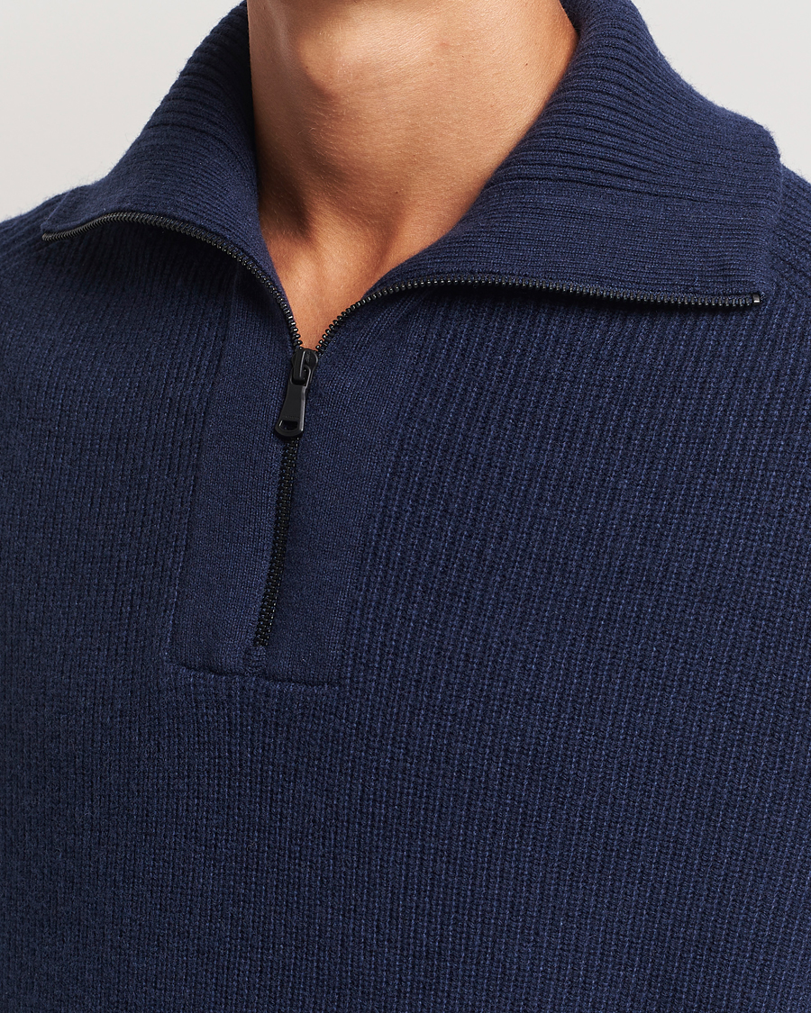 Herre | Gensere | J.Lindeberg | Wilmer Quarter Zip Knit Navy