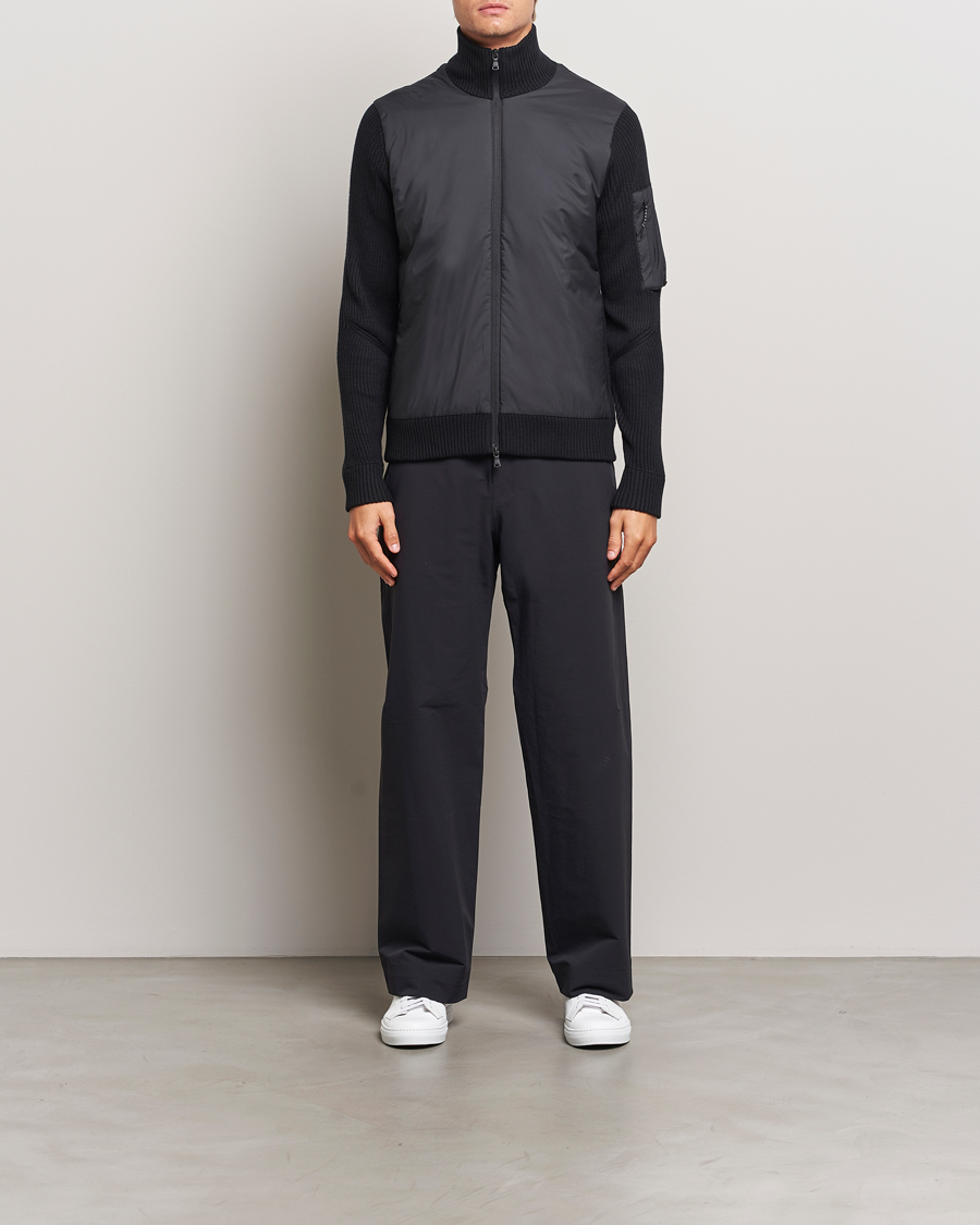 Herre | Jakker | J.Lindeberg | Beck Knitted Hybrid Jacket Black