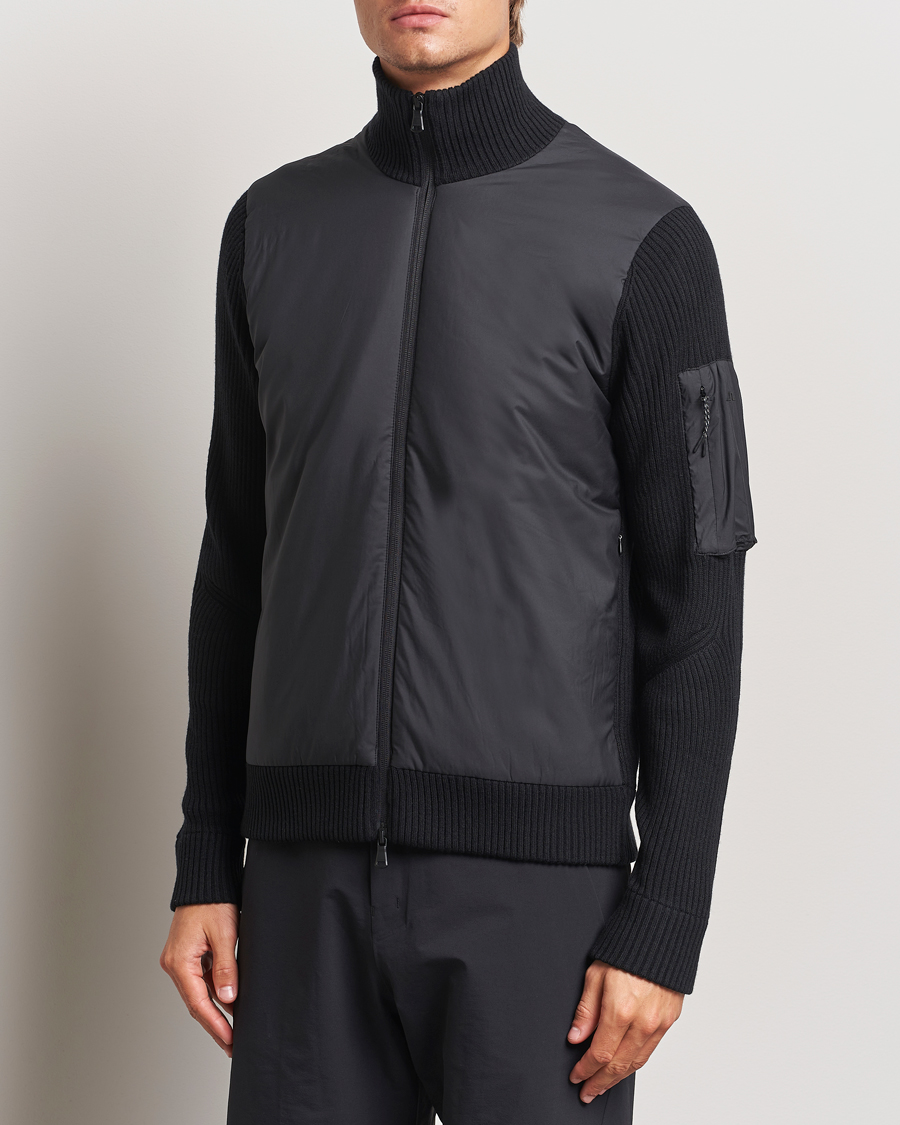 Herre | Jakker | J.Lindeberg | Beck Knitted Hybrid Jacket Black