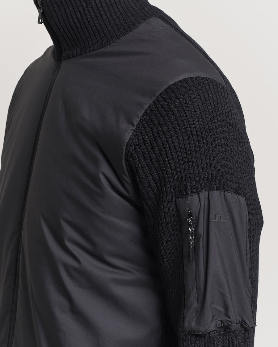 Herre | Jakker | J.Lindeberg | Beck Knitted Hybrid Jacket Black