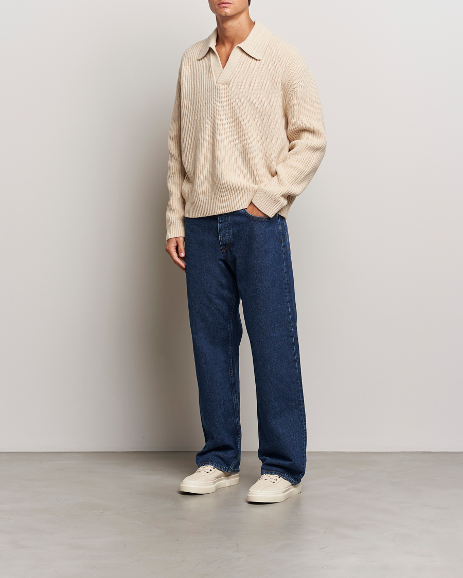Herre | Gensere | J.Lindeberg | Jethro Heavy Polo Knit Moonbeam
