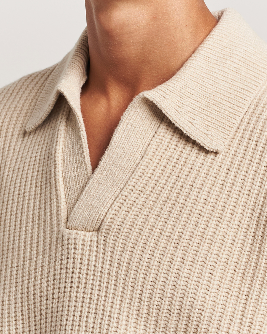 Herre | Gensere | J.Lindeberg | Jethro Heavy Polo Knit Moonbeam