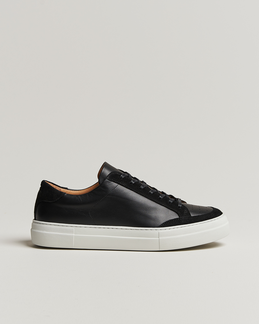 Herre | J.Lindeberg Art Signature Leather Sneaker Black | J.Lindeberg | Art Signature Leather Sneaker Black