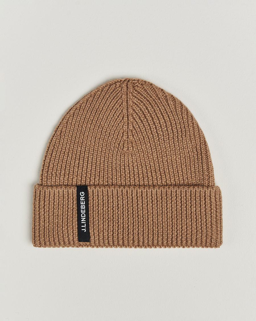 Herre | J.Lindeberg Juan Merino Beanie Tiger Brown | J.Lindeberg | Juan Merino Beanie Tiger Brown