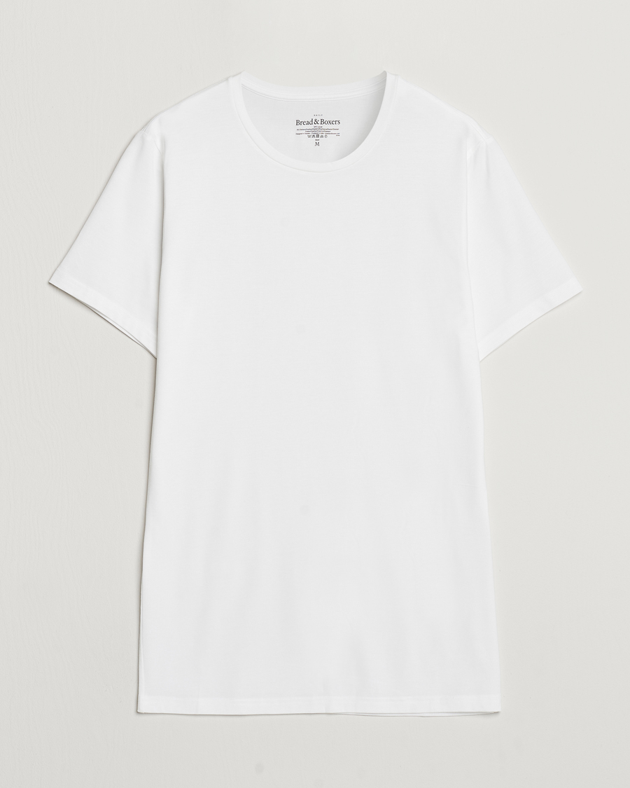 Herre | T-Shirts | Bread & Boxers | Tencel Crew Neck T-Shirt White