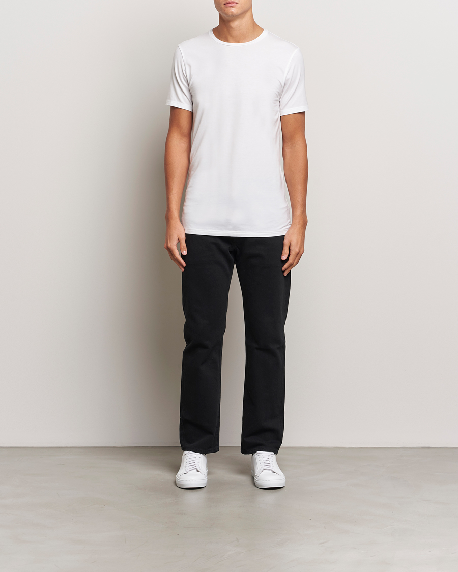 Herre | T-Shirts | Bread & Boxers | Tencel Crew Neck T-Shirt White