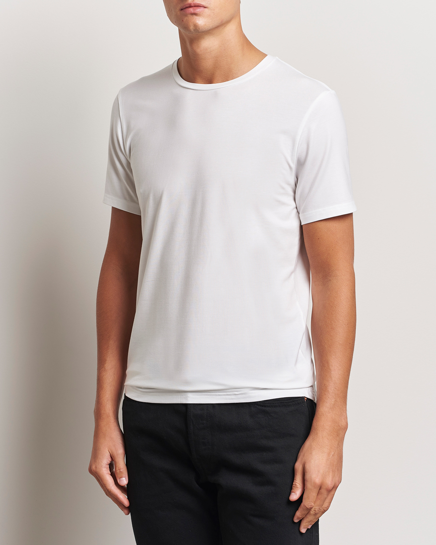 Herre | T-Shirts | Bread & Boxers | Tencel Crew Neck T-Shirt White