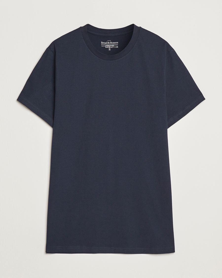 Herre | T-Shirts | Bread & Boxers | Crew Neck Regular T-Shirt Dark Navy