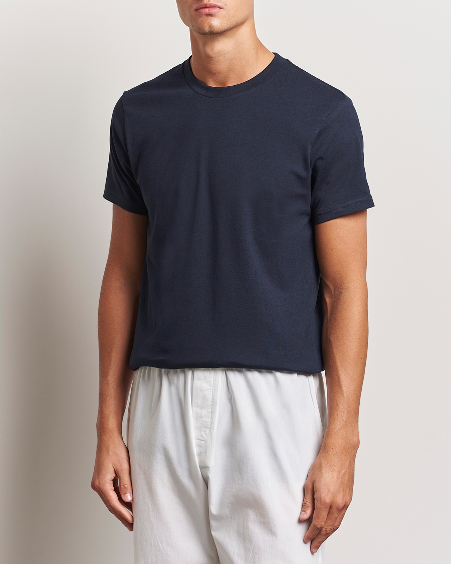 Herre | T-Shirts | Bread & Boxers | Crew Neck Regular T-Shirt Dark Navy