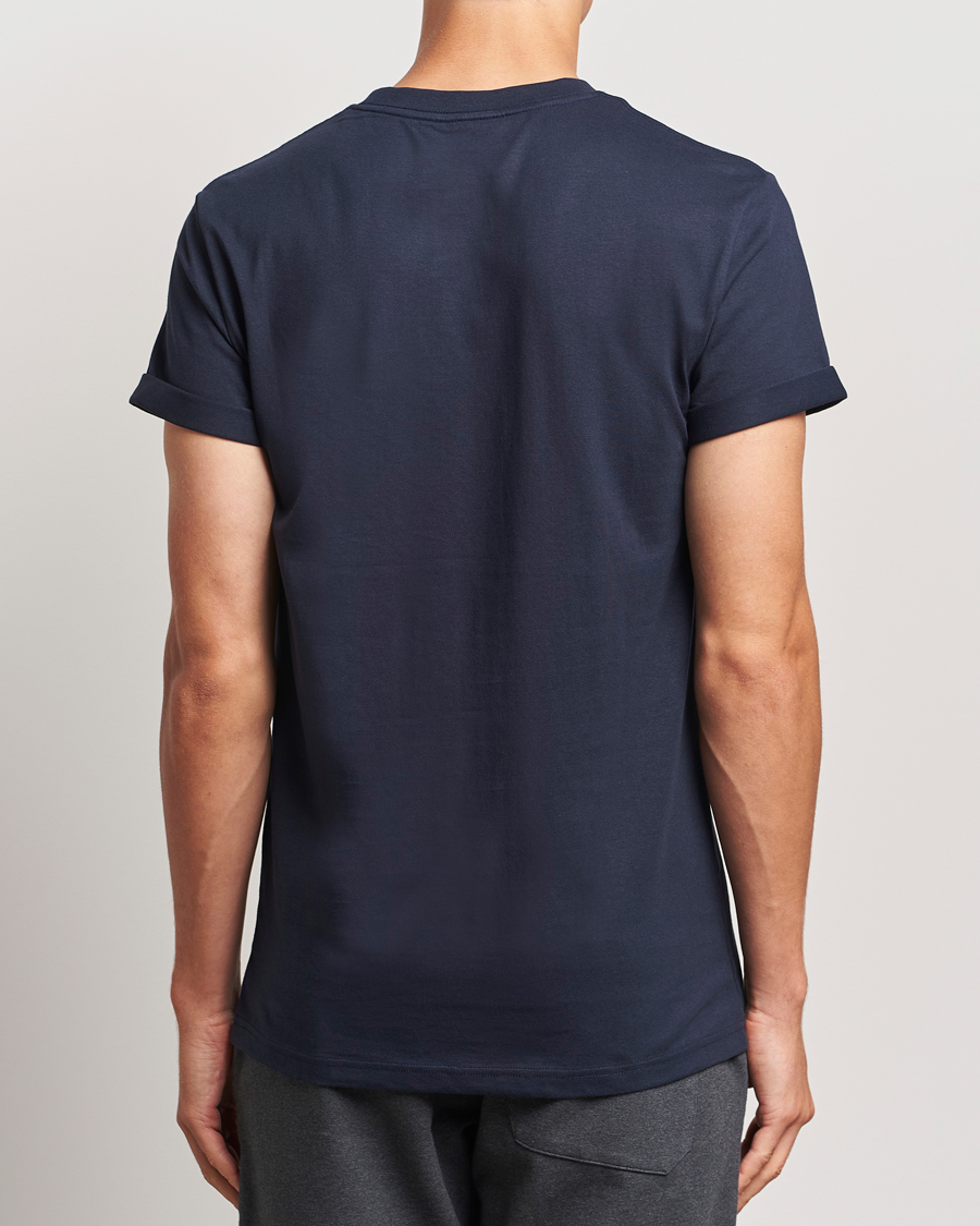 Herre | T-Shirts | Bread & Boxers | Roll-Up Crew Neck T-Shirt Dark Navy