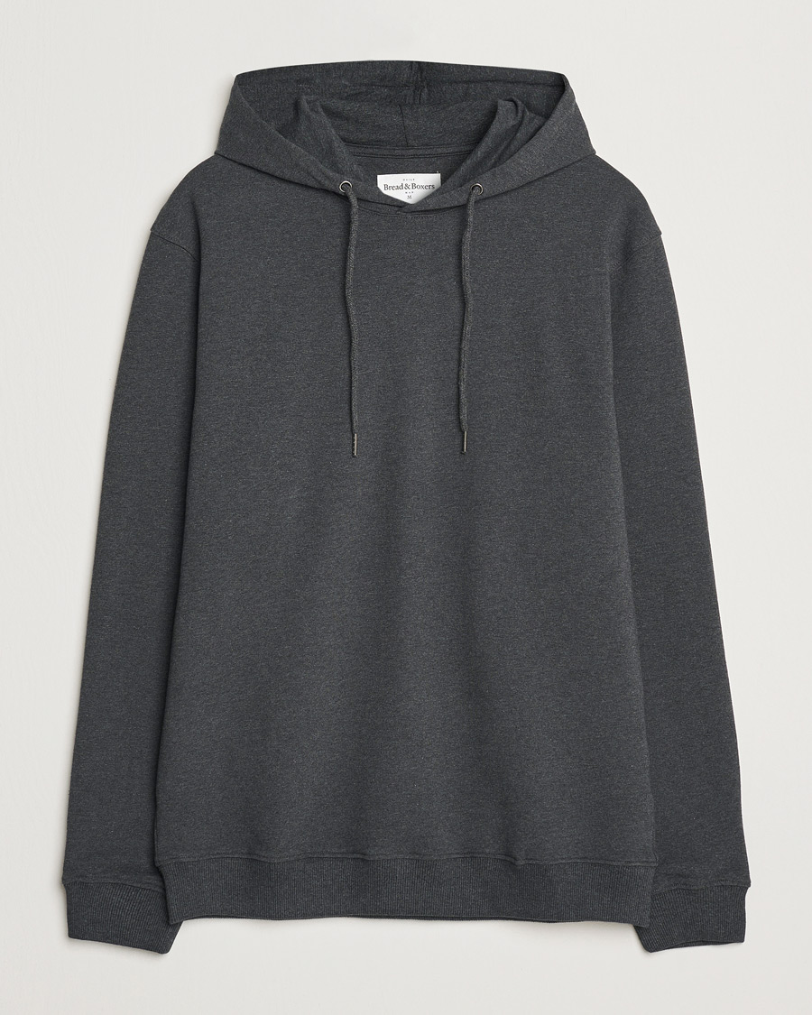 Herre | Gensere | Bread & Boxers | Loungewear Hoodie Dark Grey Melange