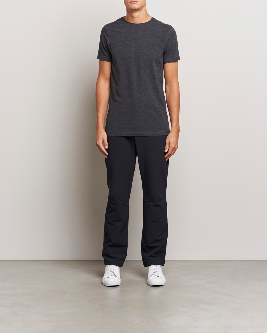 Herre | T-Shirts | Bread & Boxers | 2-Pack Crew Neck T-Shirt Dark Grey Melange