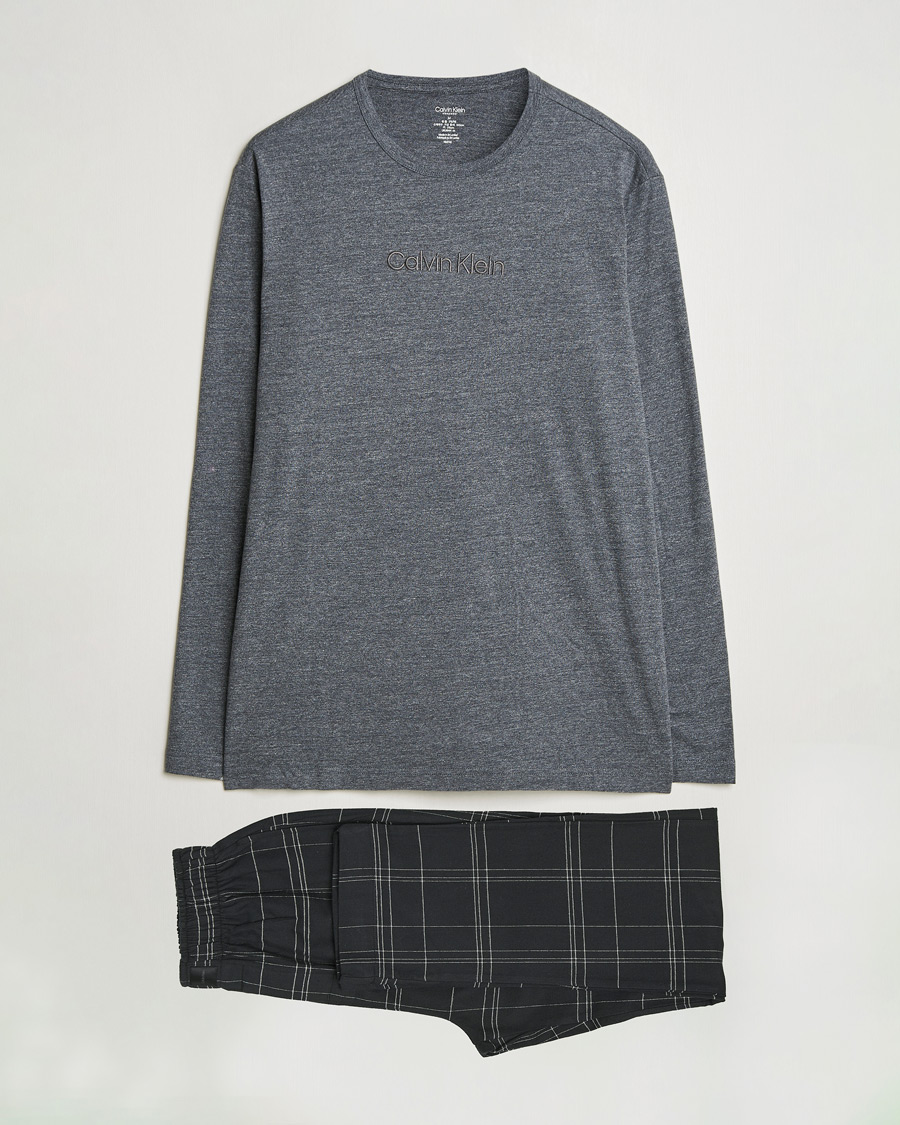 Herre | Calvin Klein Cotton Pyjama Set Charcoal/Black | Calvin Klein | Cotton Pyjama Set Charcoal/Black