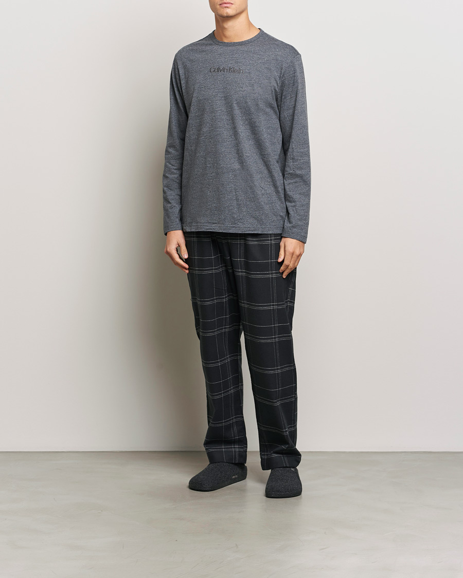 Herre | Calvin Klein Cotton Pyjama Set Charcoal/Black | Calvin Klein | Cotton Pyjama Set Charcoal/Black