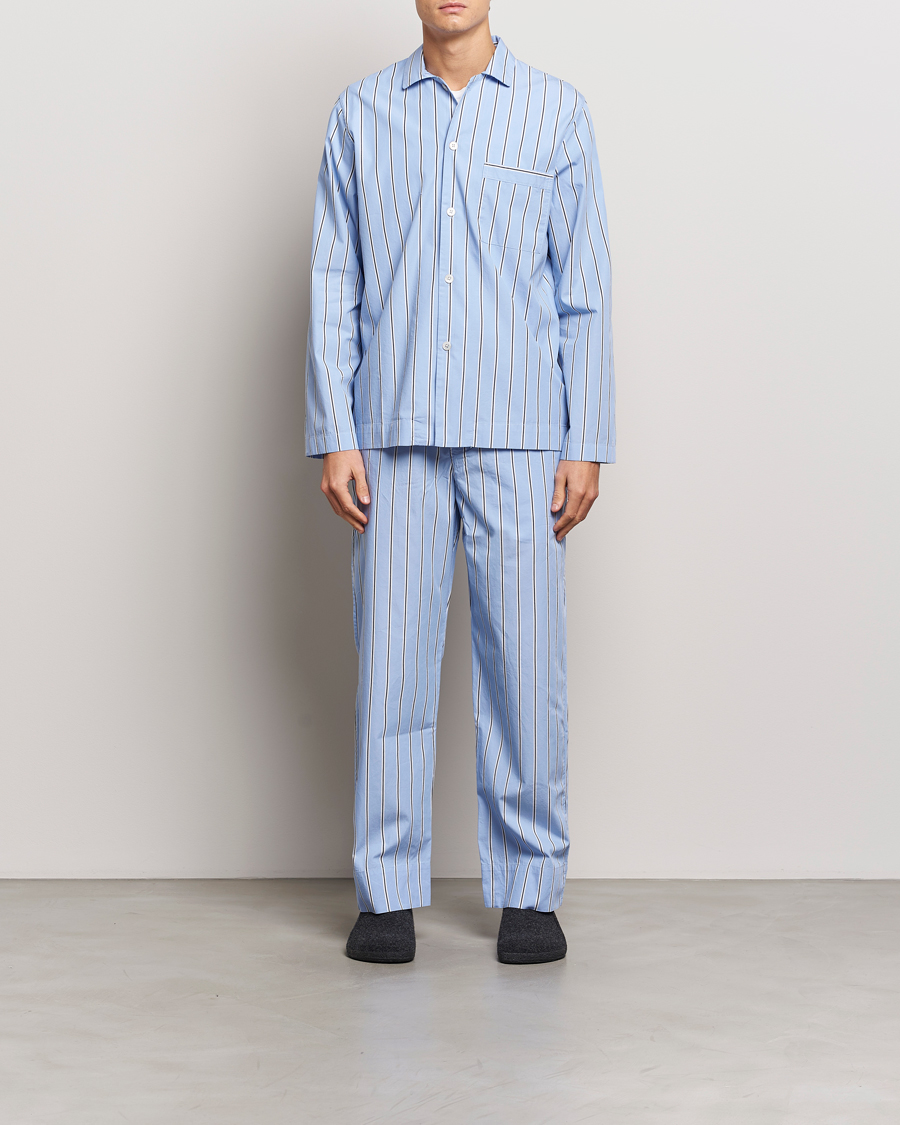 Herre | Pyjamaser og badekåper | Tekla | Poplin Pyjama Shirt Basset Stripes
