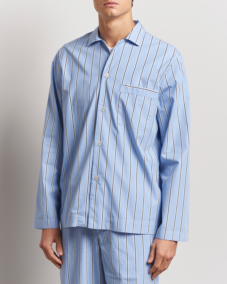 Herre | Pyjamaser og badekåper | Tekla | Poplin Pyjama Shirt Basset Stripes