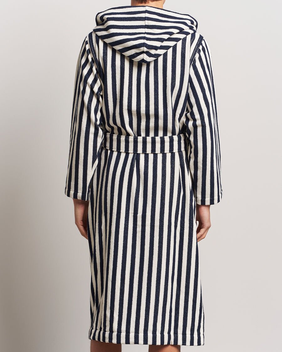 Herre | Tekla Organic Terry Hooded Bathrobe Humbug Stripes | Tekla | Organic Terry Hooded Bathrobe Humbug Stripes
