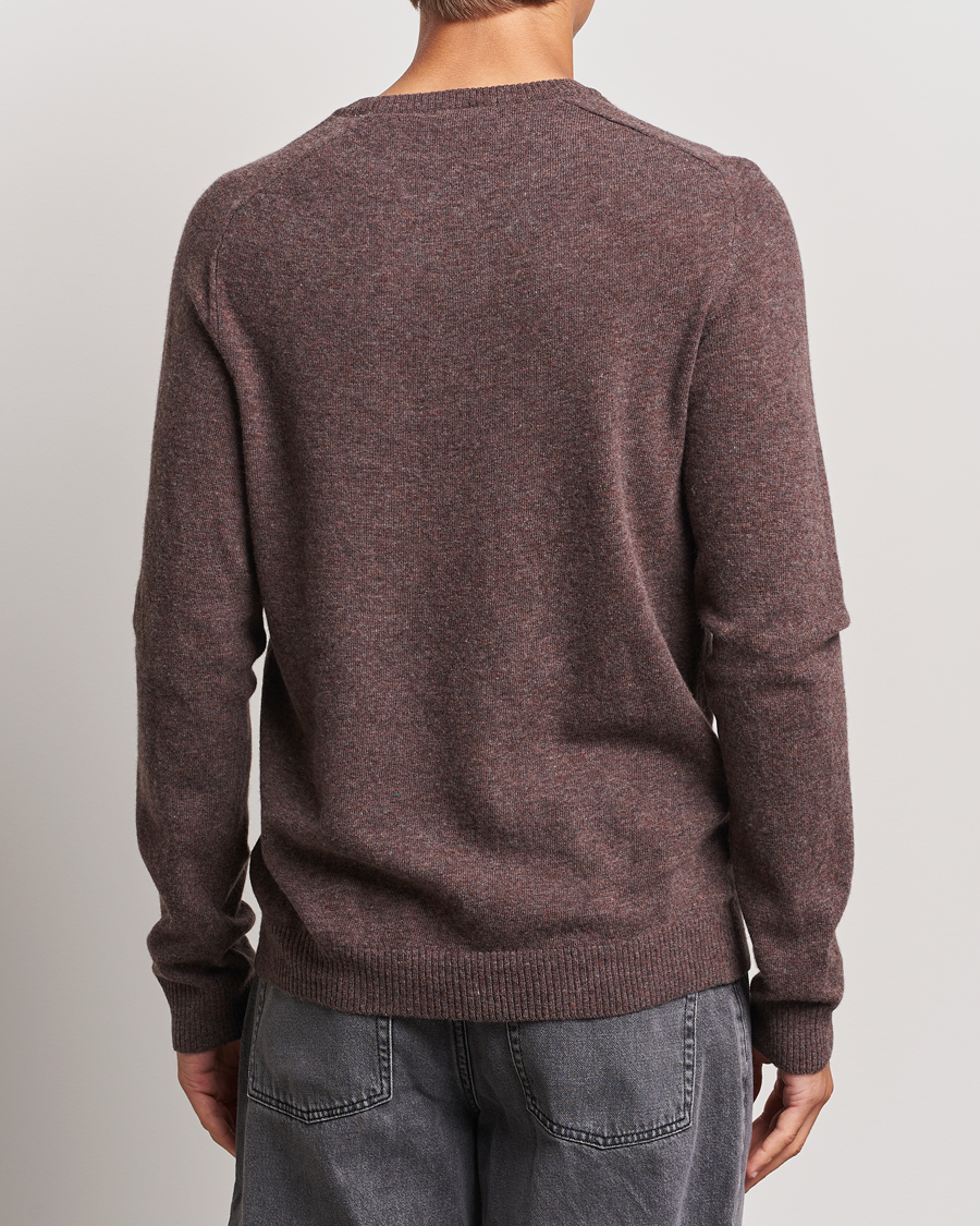 Herre | Gensere | KnowledgeCotton Apparel | Lambswool Roundneck Brown