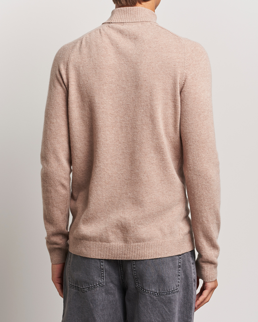 Herre | Gensere | KnowledgeCotton Apparel | Lambswool Rollneck Beige