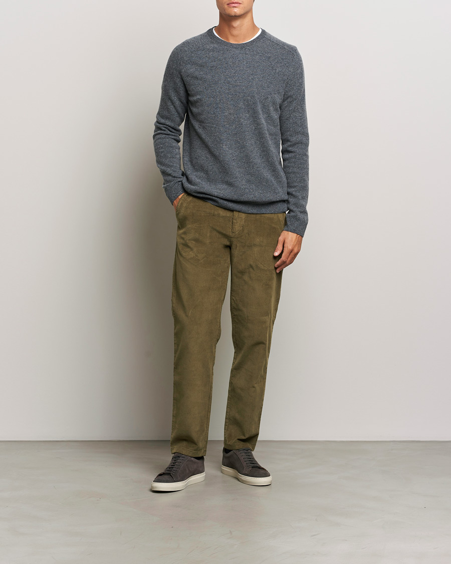 Herre | Bukser | KnowledgeCotton Apparel | Chuck Regular Cord Trousers Olive