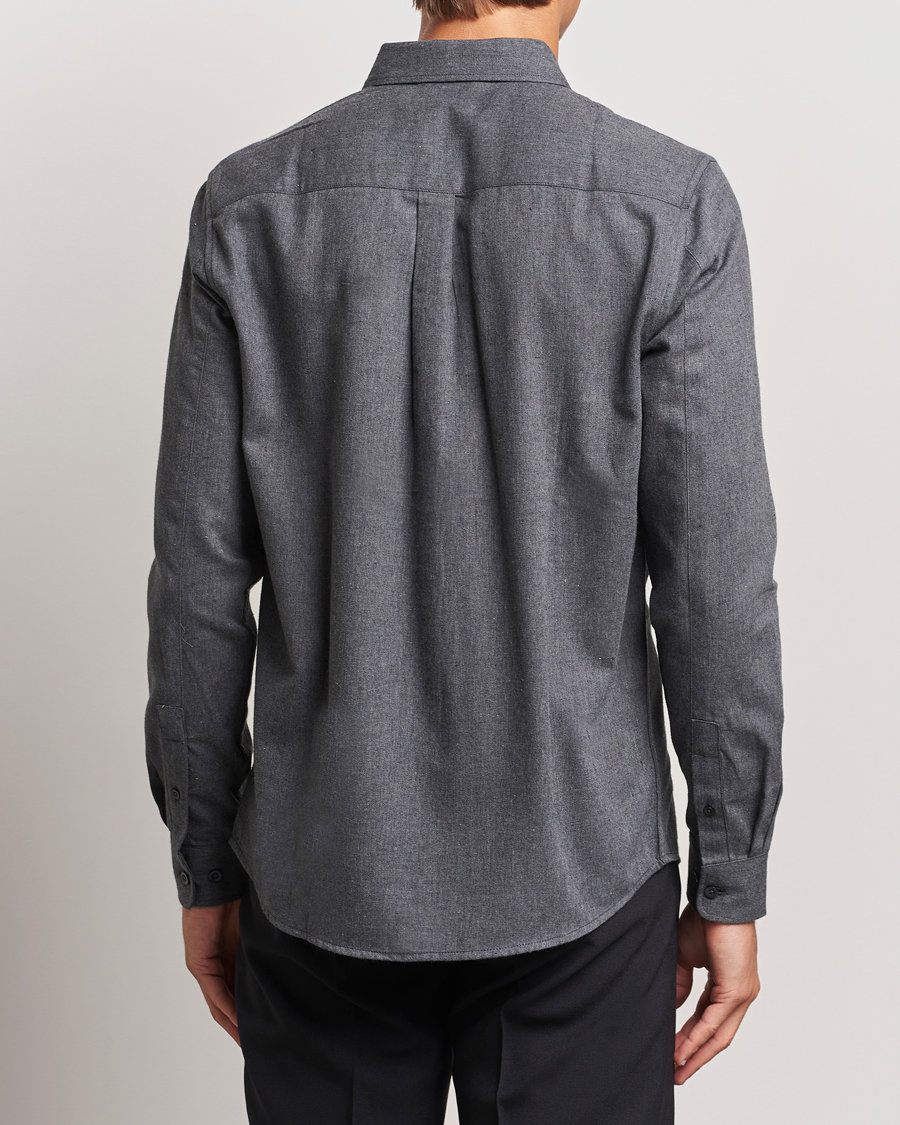 Herre | Skjorter | KnowledgeCotton Apparel | Regular Fit Melange Flannel Shirt Grey