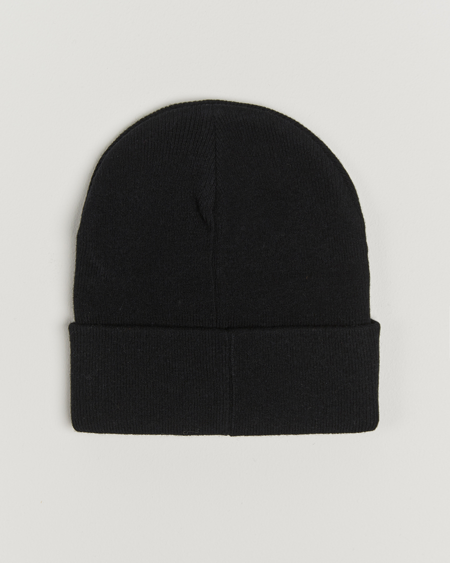 Herre | Luer | KnowledgeCotton Apparel | Double Layer Wool Beanie Black