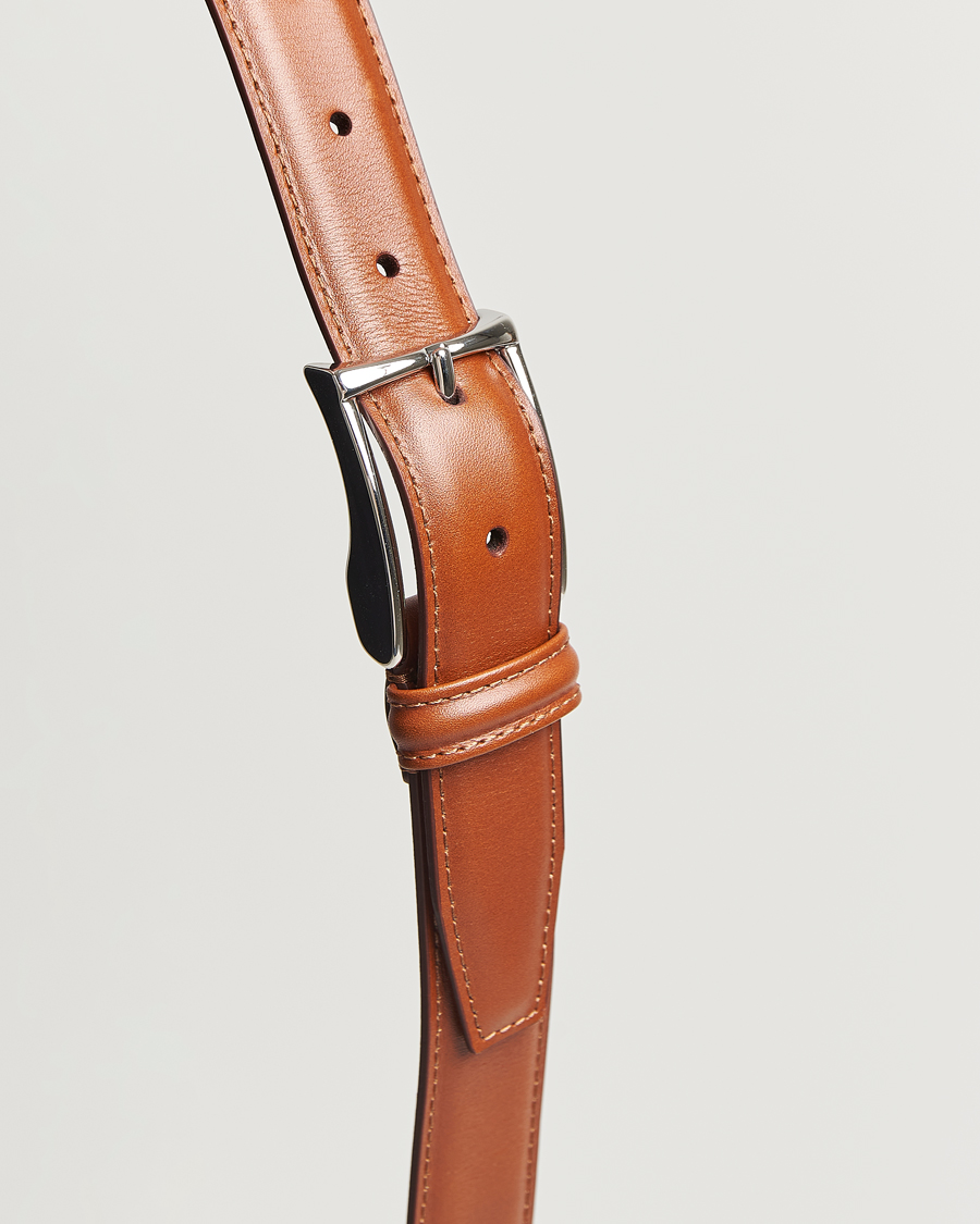 Herre | Belter | Anderson's | Leather Suit Belt 3 cm Light Brown
