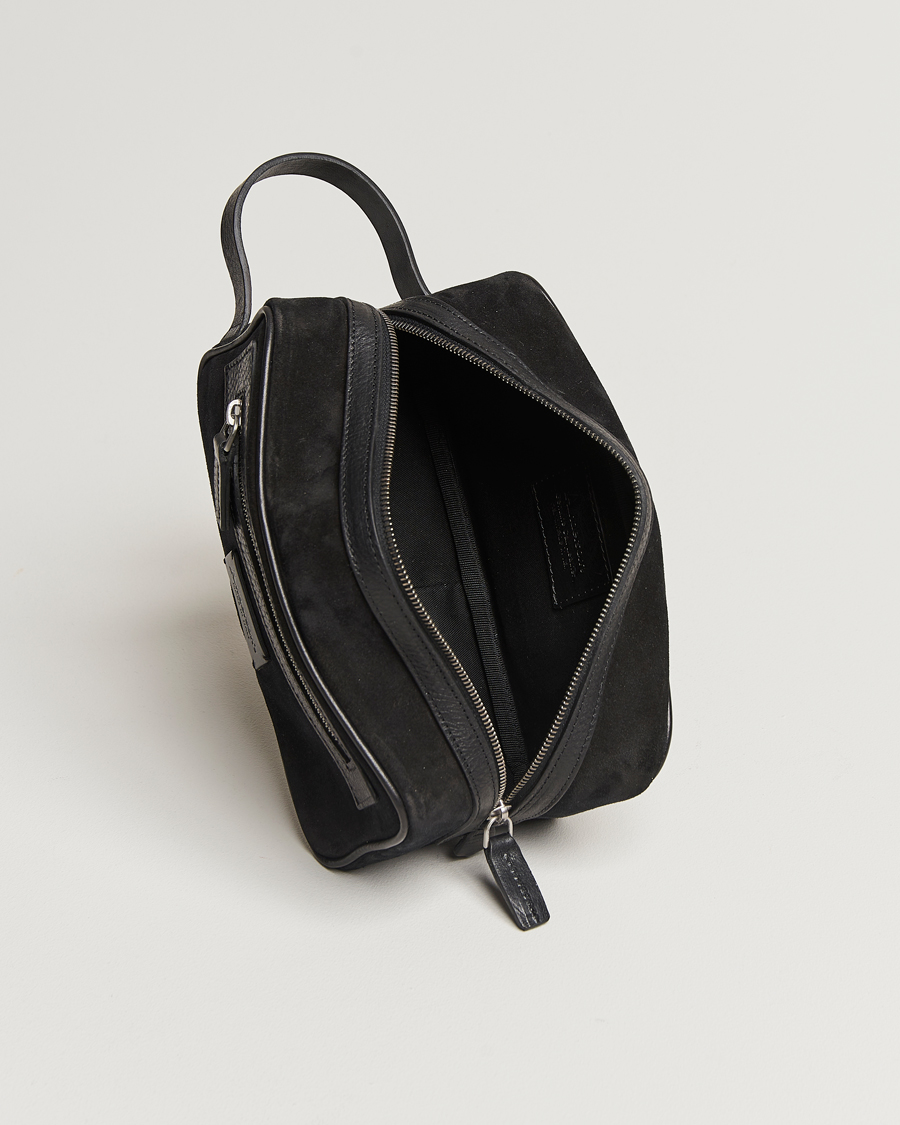 Herre | Vesker | Anderson's | Suede Washbag Black
