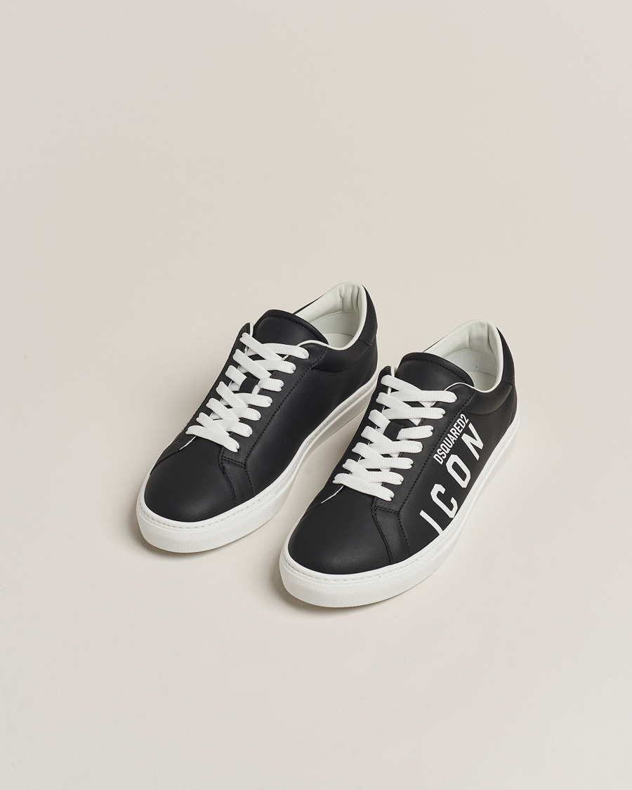 Herre | Dsquared2 Icon Leather Sneaker Black | Dsquared2 | Icon Leather Sneaker Black
