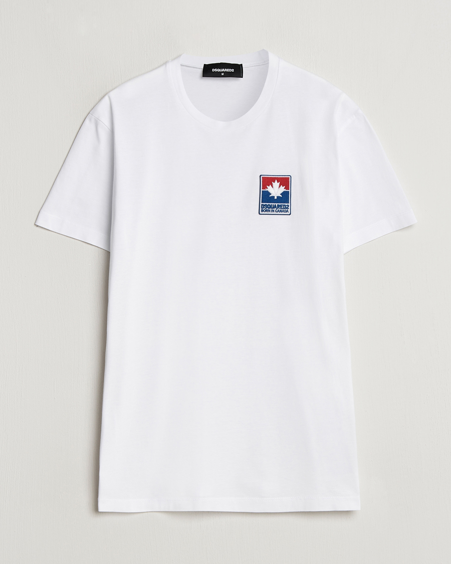 Herre | T-Shirts | Dsquared2 | Cool Fit Leaf T-Shirt White