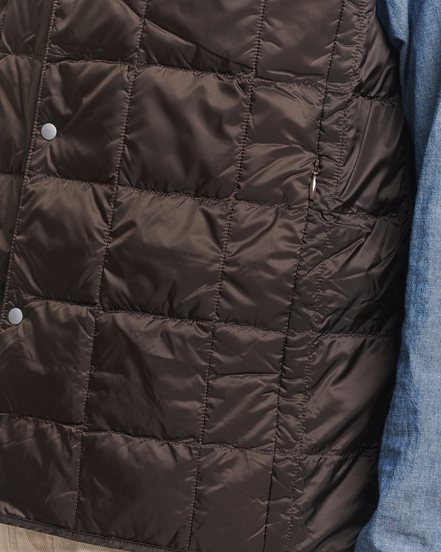 Herre | Jakker | TAION | V-Neck Lightweight Down Vest Dark Choco