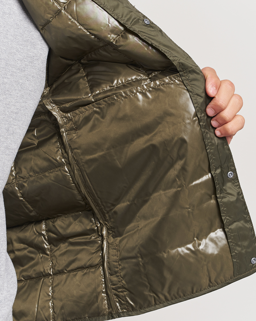 Herre | Jakker | TAION | V-Neck Lightweight Down Vest Dark Olive