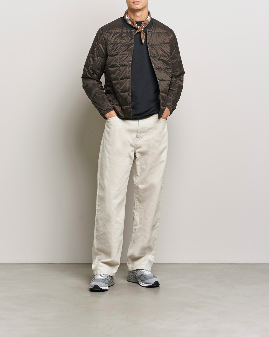 Herre | Jakker | TAION | Crew Neck Button Down Jacket Dark Choco