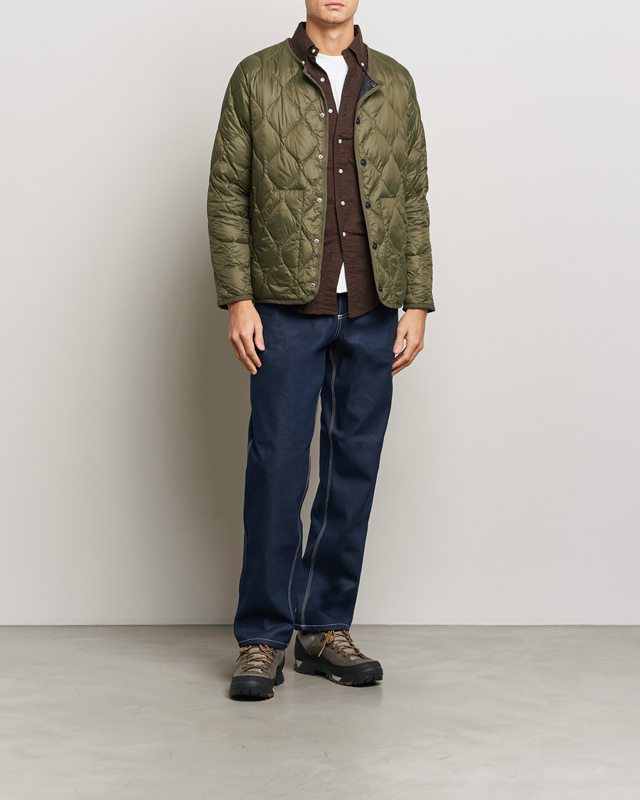 Herre | Jakker | TAION | Military Crew Neck Down Jacket Dark Olive