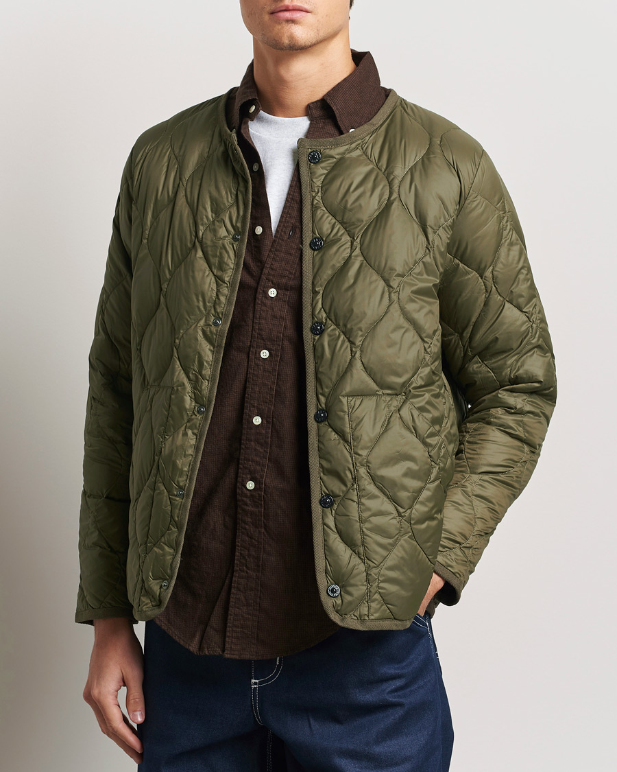 Herre | Jakker | TAION | Military Crew Neck Down Jacket Dark Olive