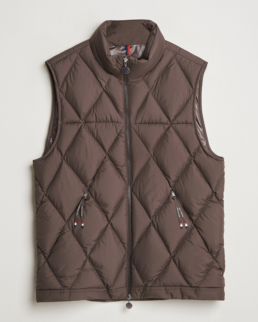 Herre | Jakker | Moncler | Aroula Quilted Down Vest Dark Brown