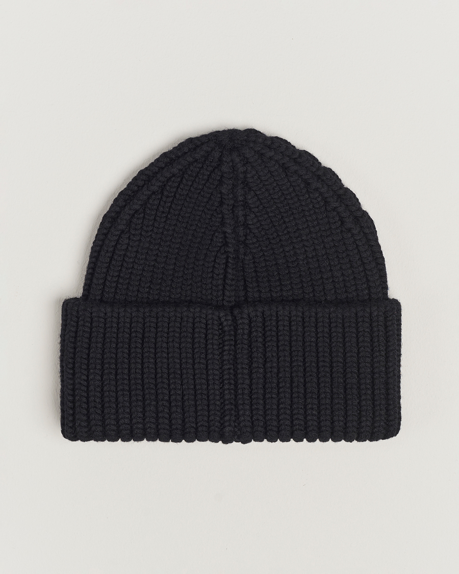 Herre | Moncler Tonal Logo Beanie Black | Moncler | Tonal Logo Beanie Black