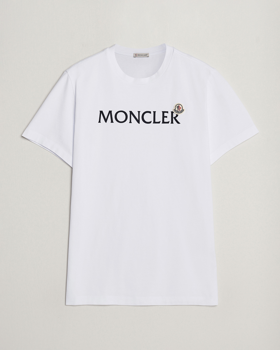 Herre | T-Shirts | Moncler | Lettering Logo T-Shirt White