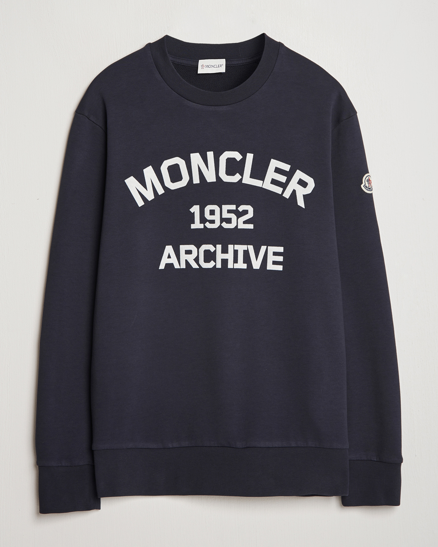 Herre | Gensere | Moncler | Archive Logo Sweatshirt Navy