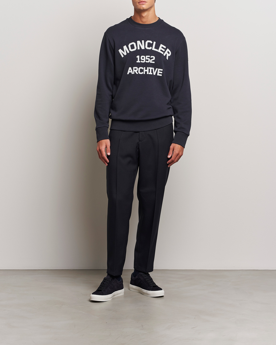 Herre | Gensere | Moncler | Archive Logo Sweatshirt Navy