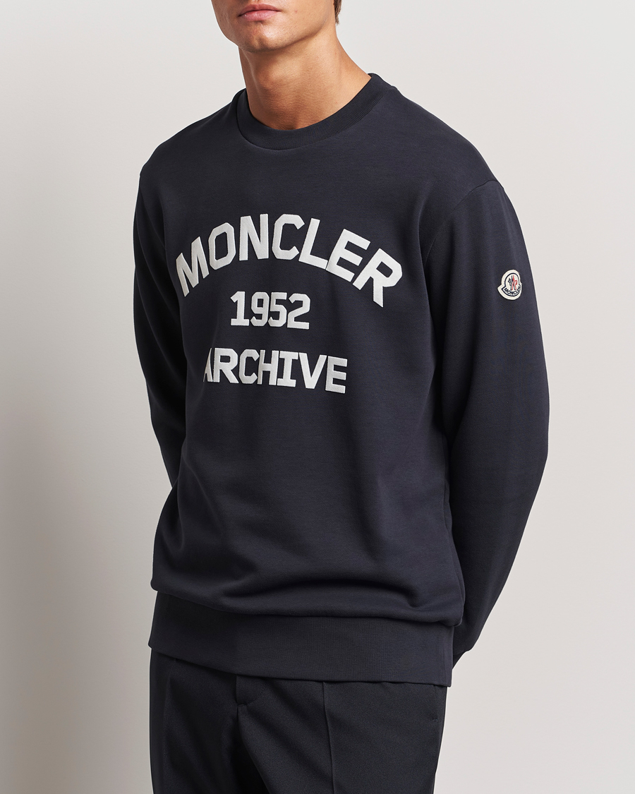 Herre | Gensere | Moncler | Archive Logo Sweatshirt Navy
