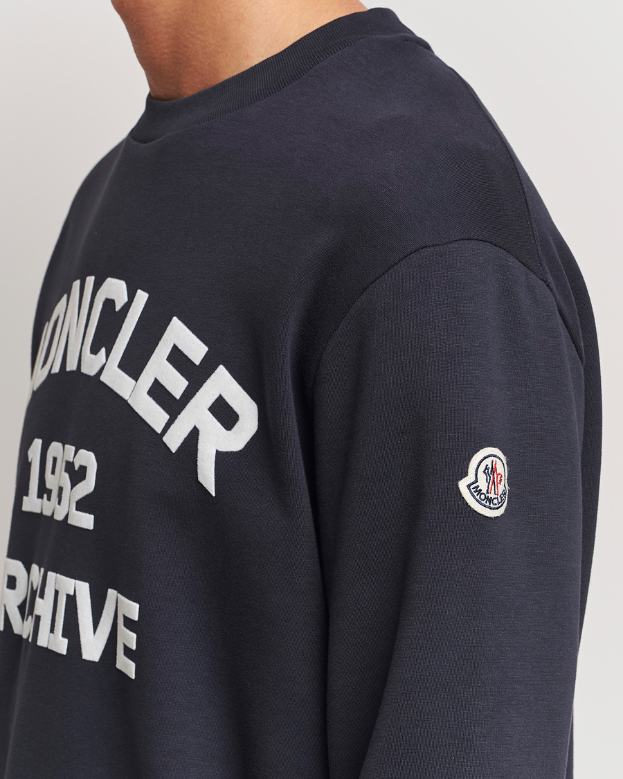Herre | Gensere | Moncler | Archive Logo Sweatshirt Navy